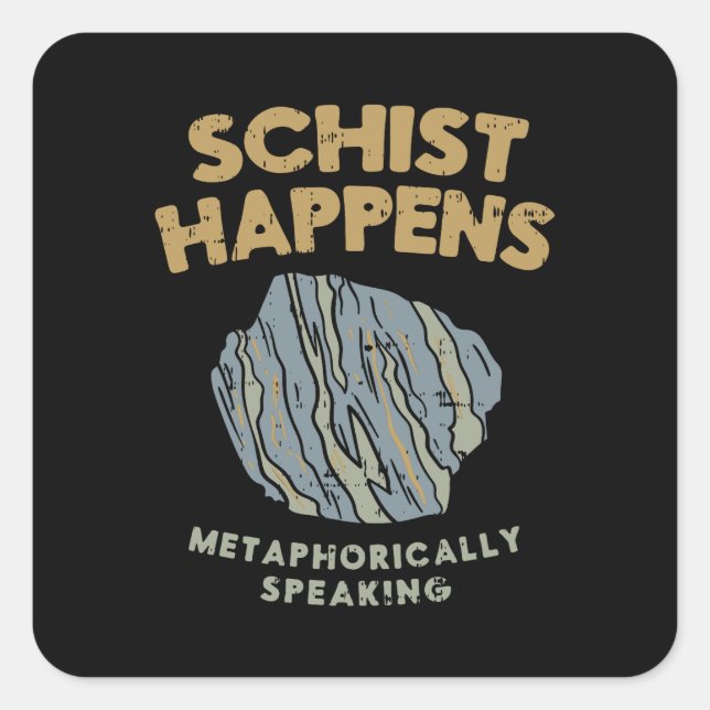 Geologi Fyrkantigt Klistermärke (Framsida)