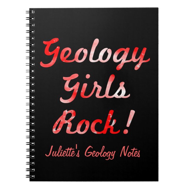 Geologi Girls Sten! Anteckningsbok (Framsidan)