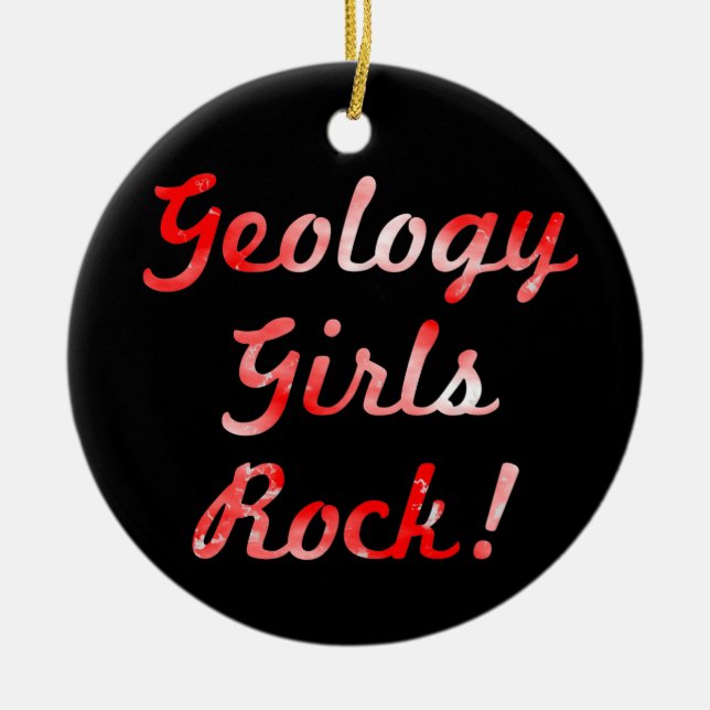 Geologi Girls Sten! Ornament (Framsidan)