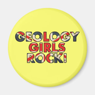Geologi Girls Sten! (UK Flagga) Magnet