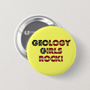 Geologi Girls Sten! USA flagga Knapp