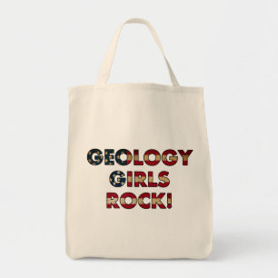 Geologi Girls Sten! USA flagga Tygkasse