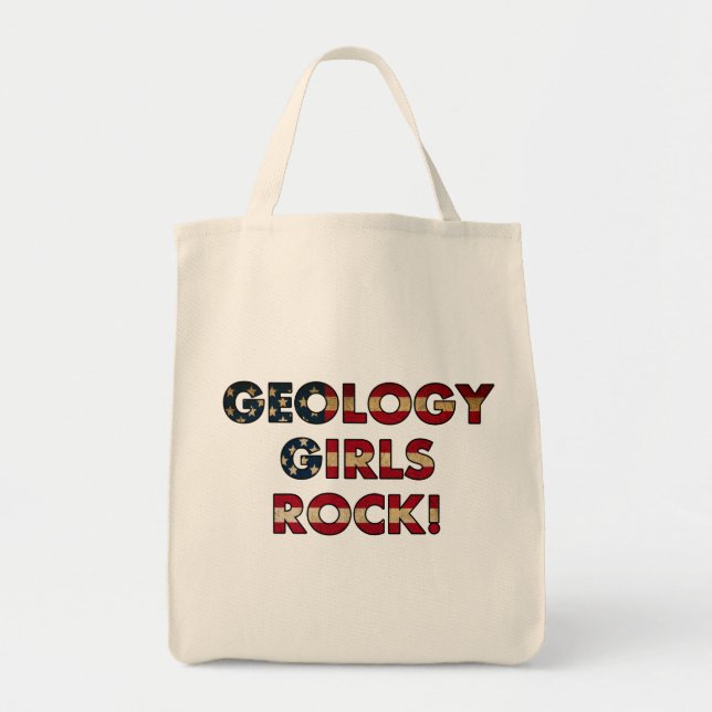 Geologi Girls Sten! USA flagga Tygkasse (Framsidan)