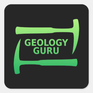 Geologi Guru Sticker Fyrkantigt Klistermärke