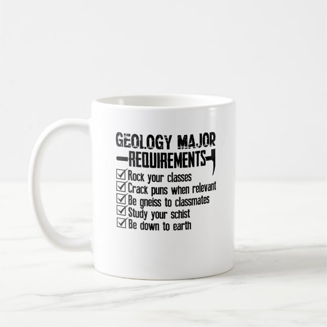 Geologi ha som huvudämne kravmuggen kaffemugg (Vänster)
