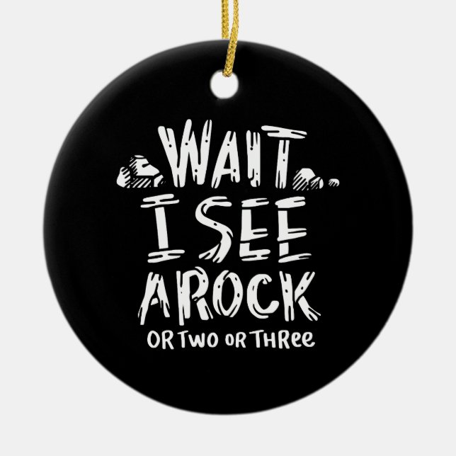 Geologi - jag ser Sten Julgransprydnad Keramik (Framsidan)