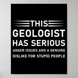 Geologi Jordvetenskap Rolig Geolog T Shirt_3 Poster