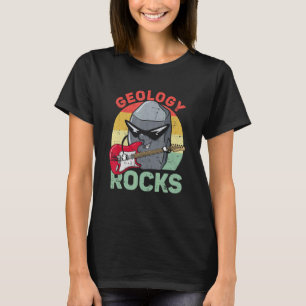Geologi Klippor Sten Samlare Geolog Mineral Mus T Shirt