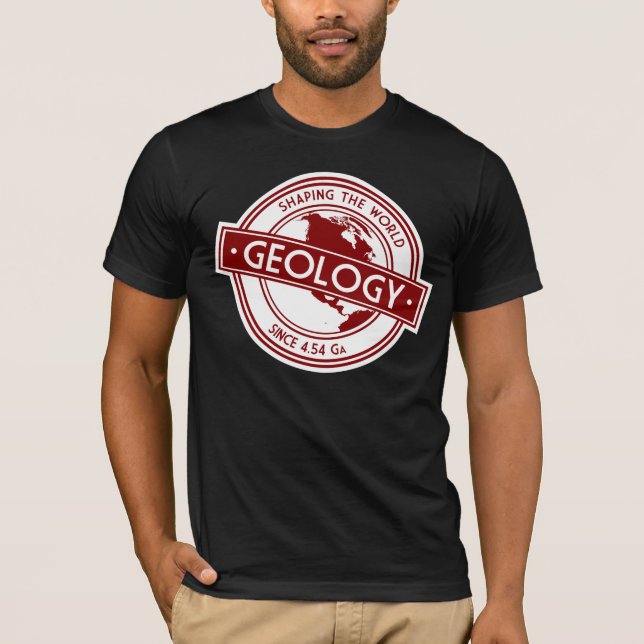 Geologi Logo- Formar Världen (Nordamerika) Tee (Framsida)