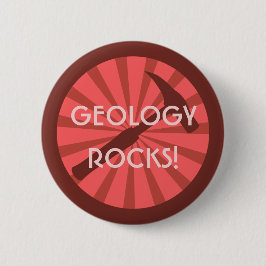 Geologi Sten! Hammer Badge Knapp