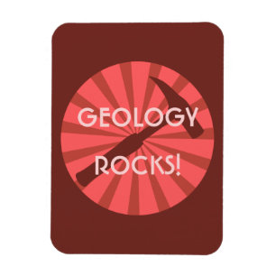 Geologi Sten! Hammer Badge Magnet