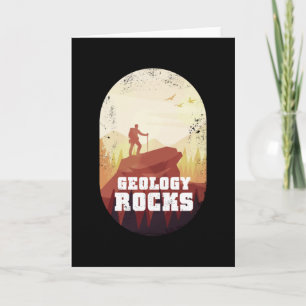 Geologi Sten Hiking Gift för geolog Kort