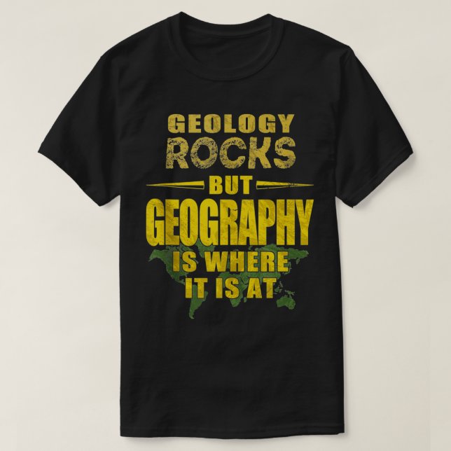 Geologi Sten men geografi är där dess 2 T Shirt (Design framsida)