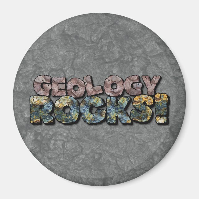 Geologi Sten! Nerd Geek Science Humor Magnet (Framsidan)