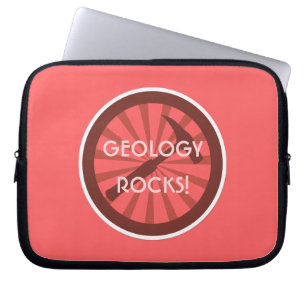 Geologi Sten! Sten Hammer Logotyp Laptop Fodral