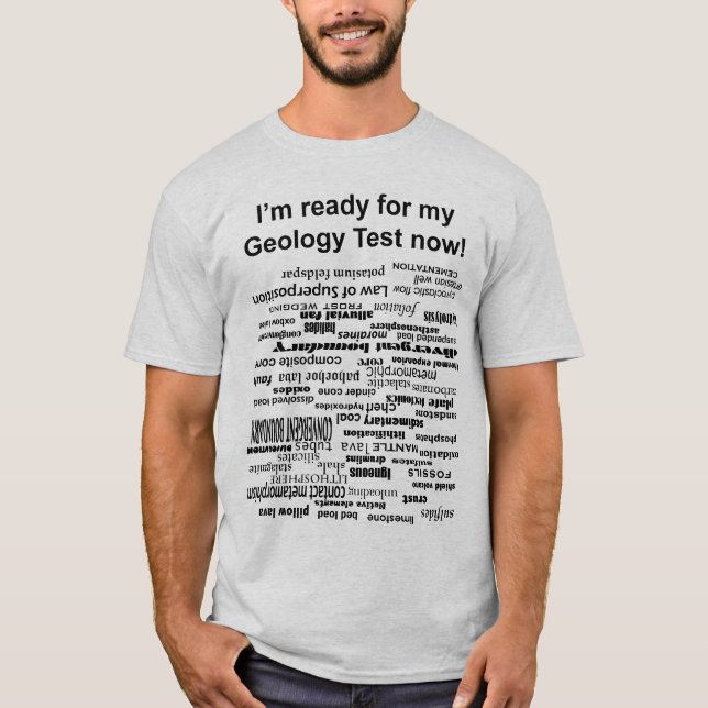 Geologi testar t-shirt (Framsida)