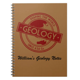 Geologi - Utformning av den internationella Logoty Anteckningsbok Med Spiral
