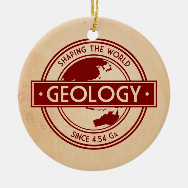 Geologi - Utformning av den internationella Logoty Julgransprydnad Keramik (Framsidan)