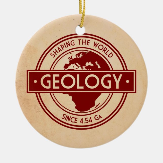 Geologi - Utformning av den internationella Logoty Julgransprydnad Keramik (Framsidan)