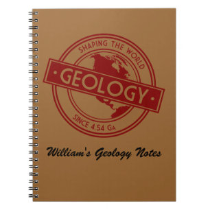 Geologi - Utformning av Logotypen i världen (Norda Anteckningsbok Med Spiral