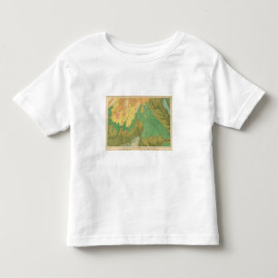 Geologic karta av de Mesozoic terrasserna Tee