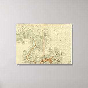 Geologic karta av det sydligt canvastryck