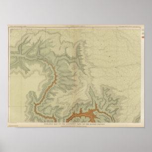 Geologic karta av det sydligt poster