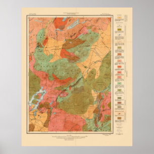 Geologic Karta i Sjö Placid Quadrangle - 1914 Poster
