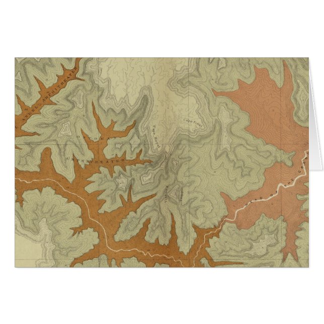 Geologic Karta i södra 2 Hälsningskort (Framsidan Horizontal)