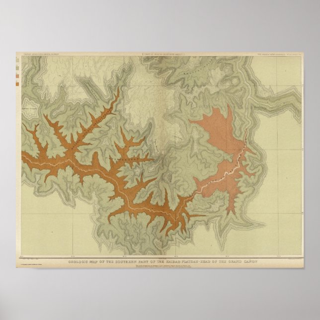 Geologic Karta i södra 2 Poster (Framsidan)