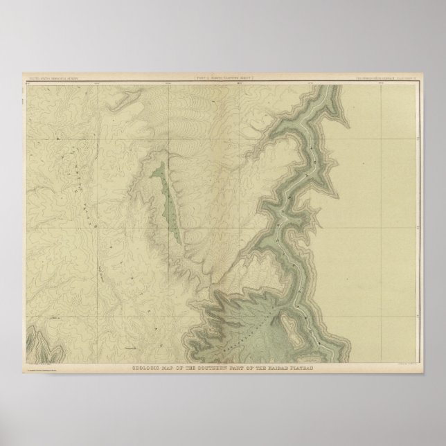 Geologic Karta i södra 3 Poster (Framsidan)