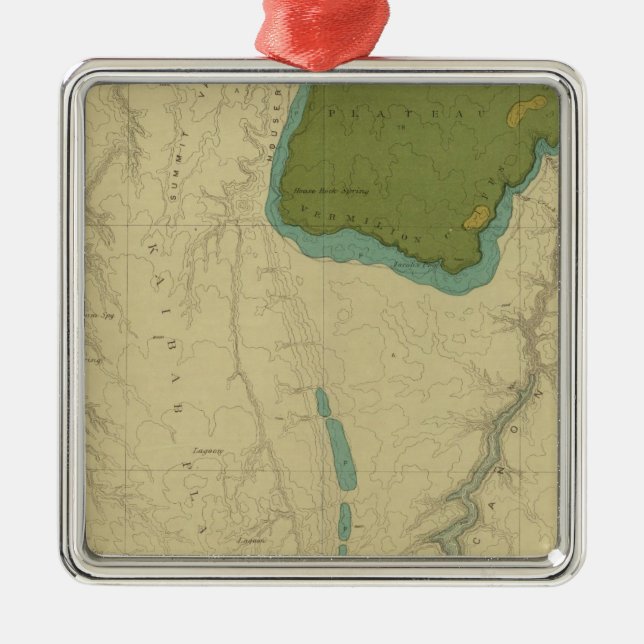 Geologic kartavisning Kanaben Julgransprydnad Metall (Framsidan)