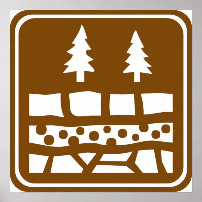 Geological Attraktion Highway-tecken Poster (Framsidan)