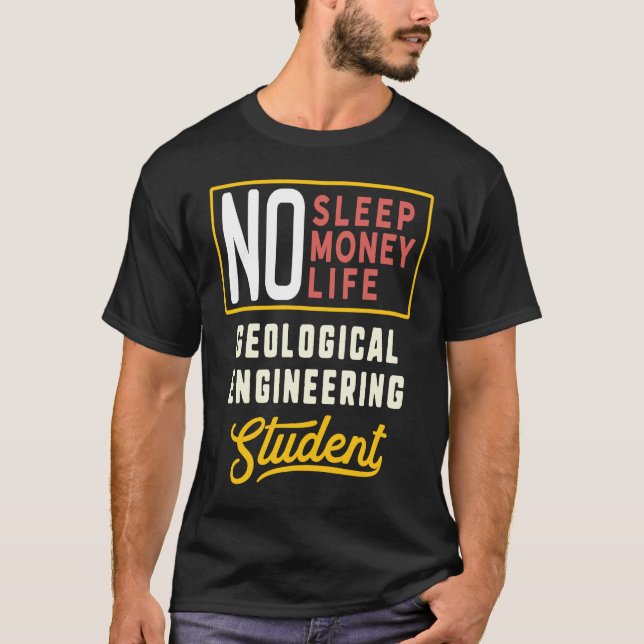 Geological Engineering Major Studen Graduation T Shirt (Framsida)