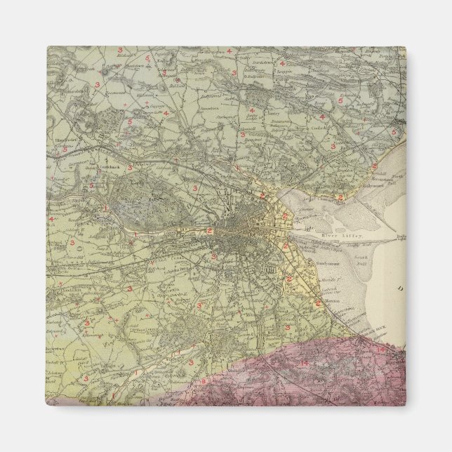 Geological karta Dublin Magnet (Framsidan)