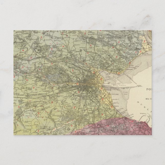 Geological karta Dublin Vykort (Framsida)