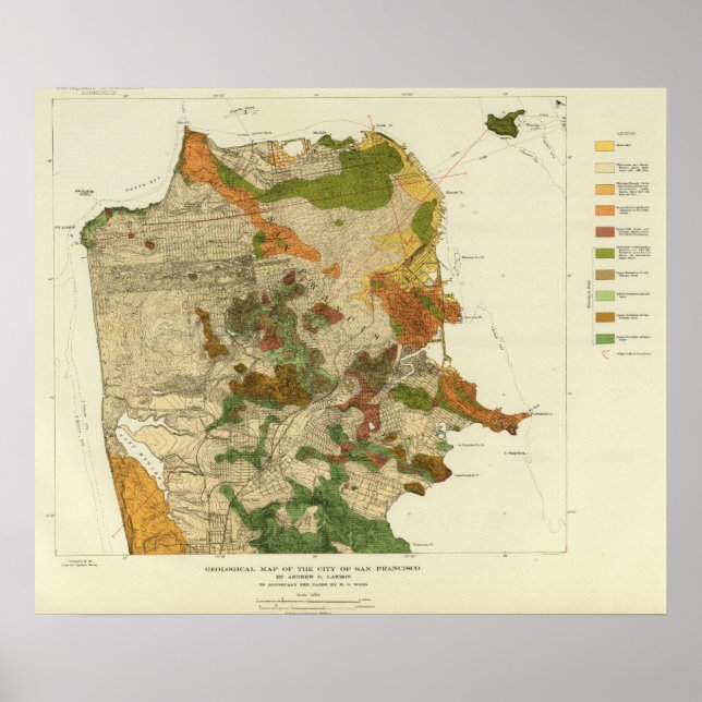 Geological karta San Francisco Poster (Framsidan)