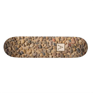 Geologiflodstenar med den beställnings- monograme mini skateboard bräda 18,5 cm