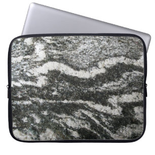 Geologigrå färgsten med horisontalkattmönster laptop sleeve