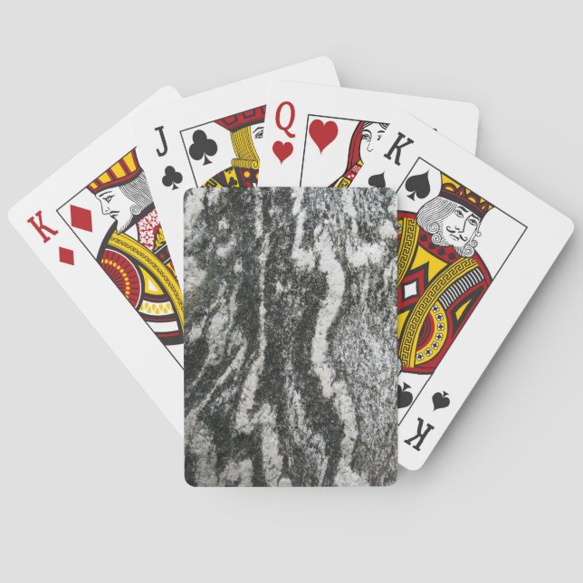 Geologigrå färgsten med kattmönster casinokort (Baksidan)