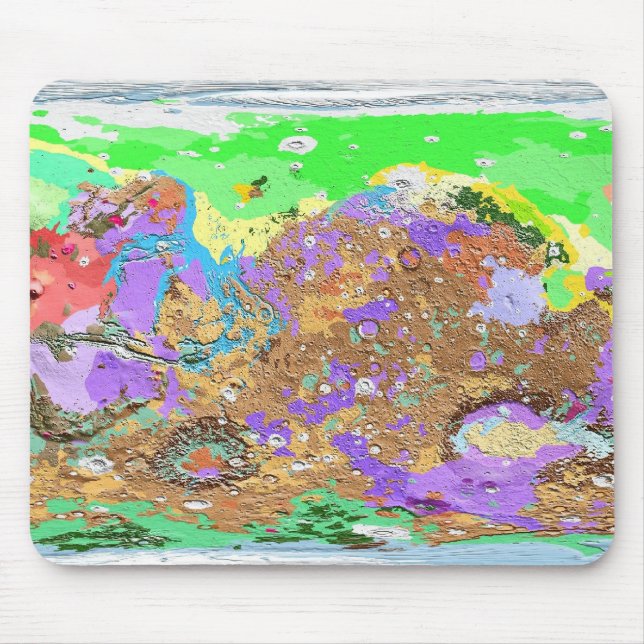 Geologikartan av fördärvar Mousepad Musmatta (Framsidan)