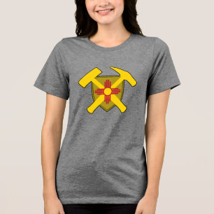 Geologins Sten Hammer-Logotyp med Flagga i New mex T Shirt