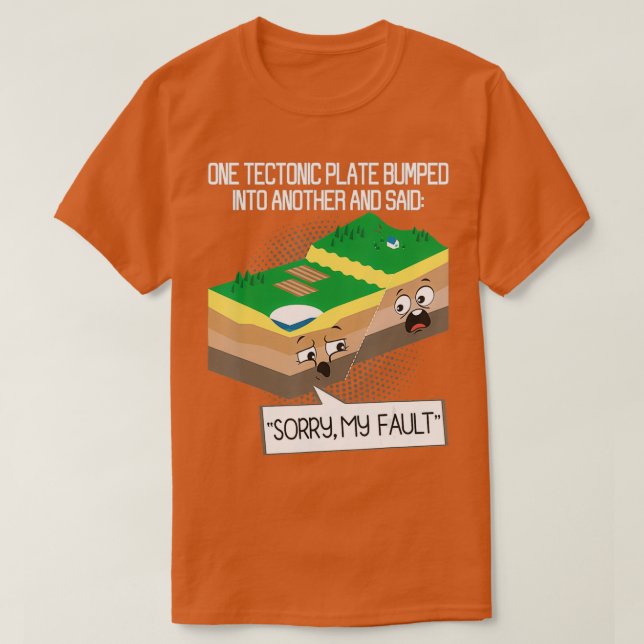 Geologisk geologi, vetenskapslärarseism t shirt (Design framsida)