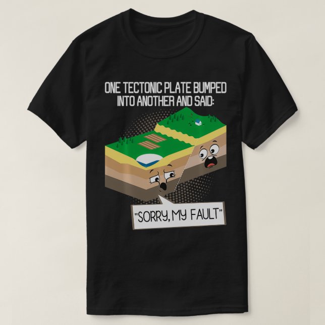 Geologisk geologi, vetenskapslärarseism t shirt (Design framsida)