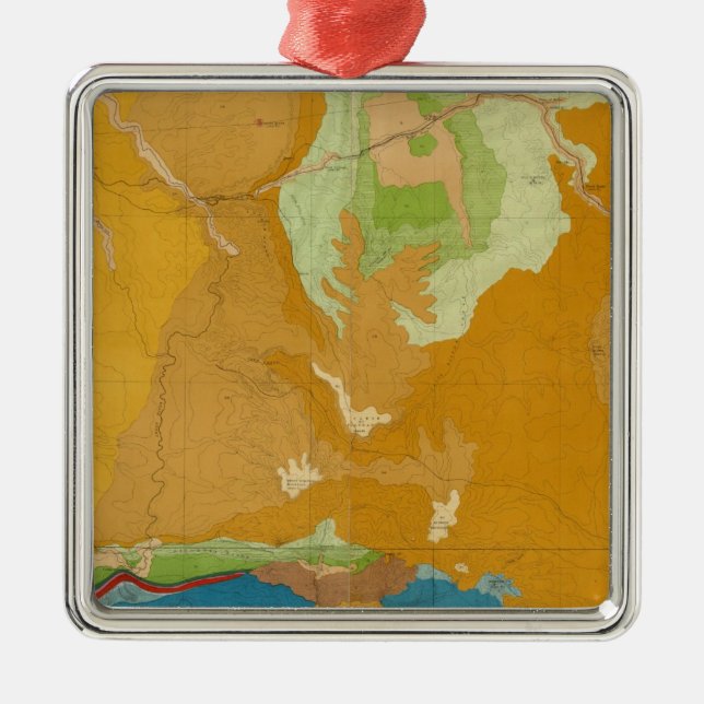 Geologisk Green River handfat Julgransprydnad Metall (Framsidan)