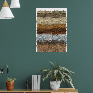 Geologisk jordskiktskonstaffisch | Sedime Poster