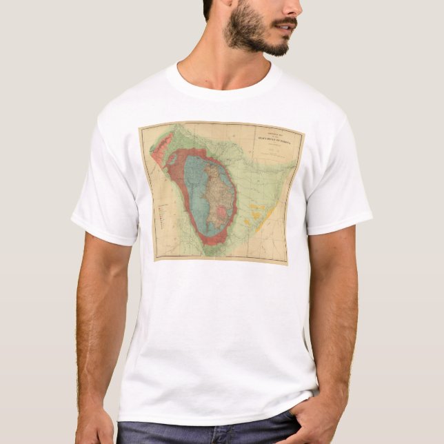 Geologisk karta av Blacket Hills av Dakota T-shirt (Framsida)