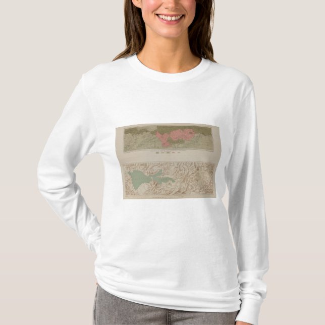 Geologisk karta av det Knoxville området T-shirt (Framsida)