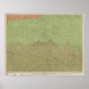 Geologisk karta av det nya Idria området Poster