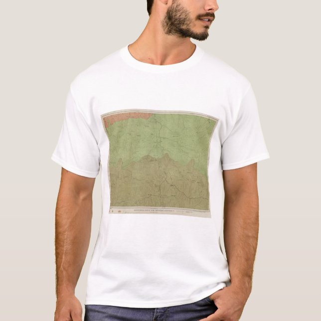 Geologisk karta av det nya Idria området T Shirt (Framsida)